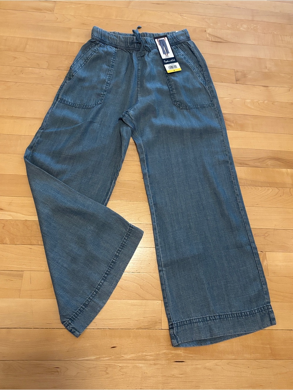 NWT Light Blue Wide Leg Cropped Soft Tencel Pants by Splendid - size small